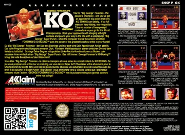 George Foreman's KO Boxing (Europe) box cover back